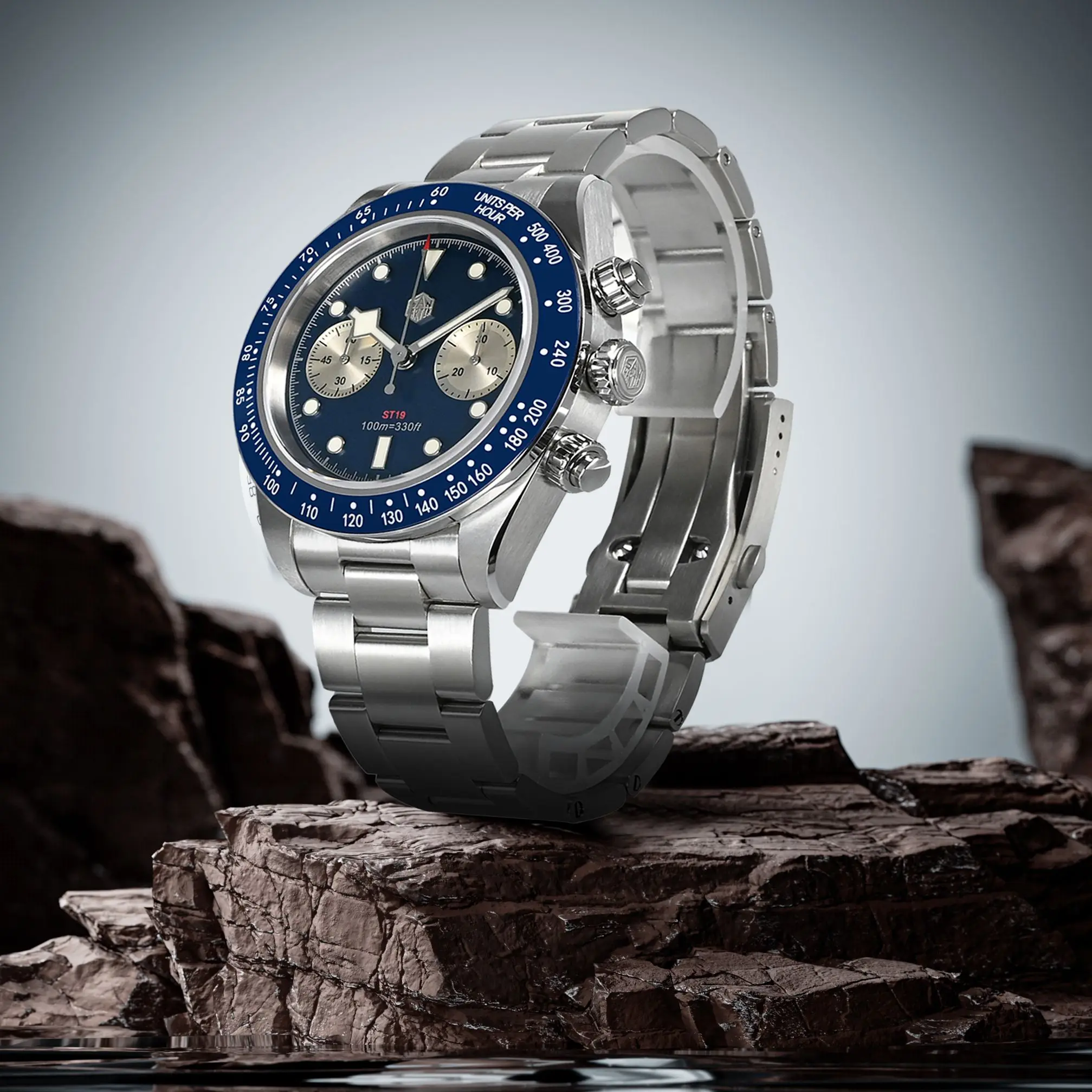 San Martin Bb Panda Fashion Chronograph Orologio Automatico Per Uomo St1901 Orologio Da Polso Meccanico Ar Sapphire Waterproof 100M Bgw9