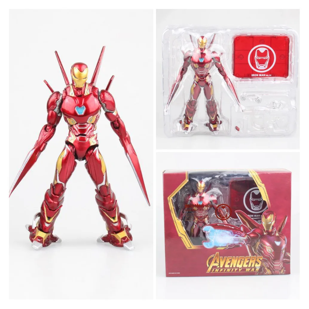 Shf Marvel Legends Avengers Age Of Ultron Iron Man Action Figure Mark50 Pvc 16Cm 6 "3 Figma Movie Model Collection Toys Boy