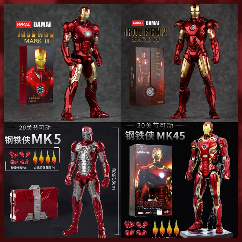 Marvel Legends Iron Man Mk3 Mk4 Mk5 Olografico Genaku Heartbreaker Blacklash Iron Monger Anime Figure Raccogliere Giocattolo