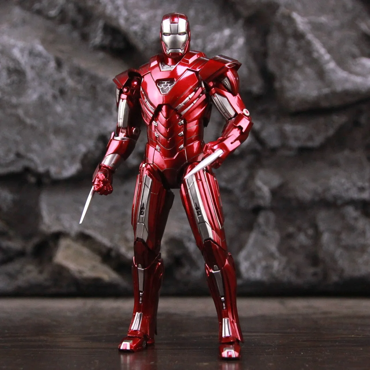 Marvel Infinity Saga Iron Man Mk33 Mark 33 Mark Silver Centurion 7 "1/10 Action Figure Stark Legends Toy