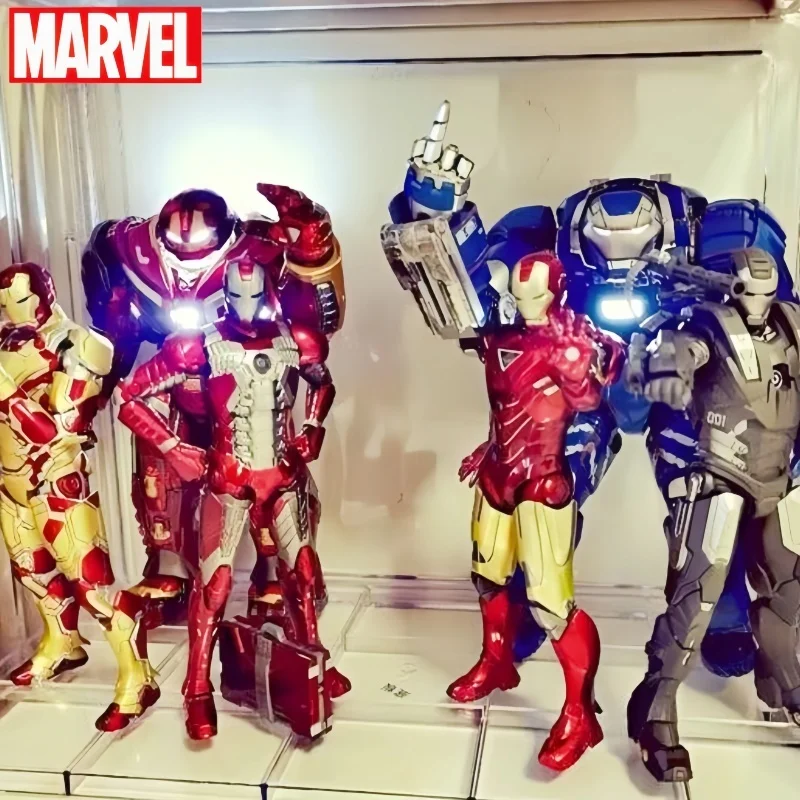 Originale Comicave Iron Man Oman 1/12 Mk38 Lega Di Metallo Mk40 Mk21 Mk25 Mk26 Mk33 Mk42 Mk43Led Marvel Legends Figura Giocattoli Regalo