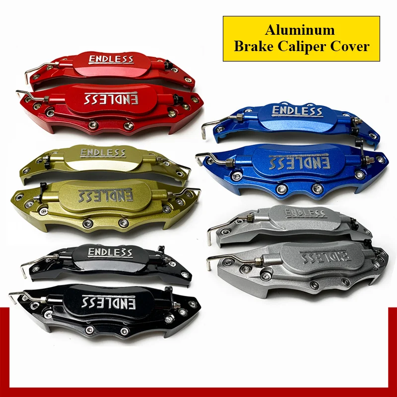 2Pcs S/M/L Metal Car 3D Disc Brake Caliper Covers Sticker Per Suzuki Swift Landy Wagon R Liana Jimny Grand Vitara Accessori