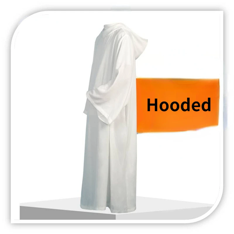 Cattolico Romano Cassock Clero Chiesa Alb Abito Con Cappuccio Clero Alb Sacerdote Paramento Bianco Culto Albs Indumento Abbigliamento D'Ufficio