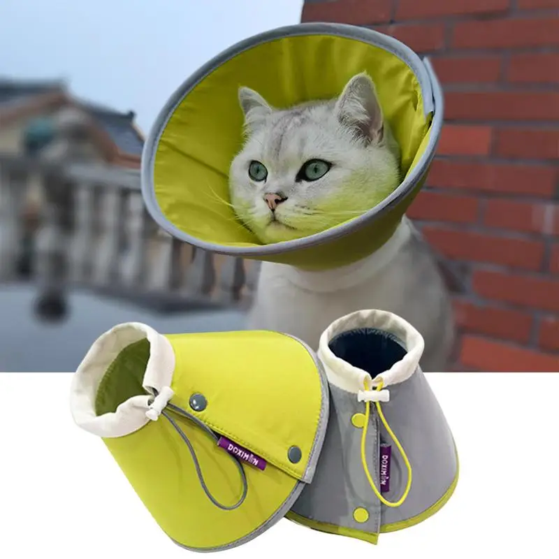 Adjustable Cat Cone Collar Soft Cute Neck Cat Cones After Surgerys Adjustable Cat E Collar Surgerys Recovery Elizabethan Collars
