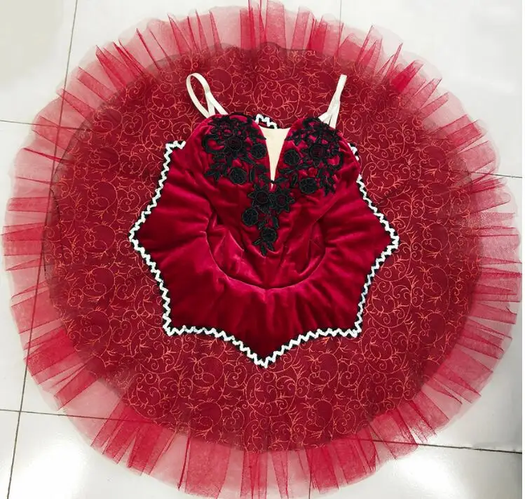 Tutu Di Balletto Professionale Tutu Di Balletto Ballerina Rosso Paquita Principessa Costumi Di Balletto Di Esmeralda Gipsy Pancake Tutu