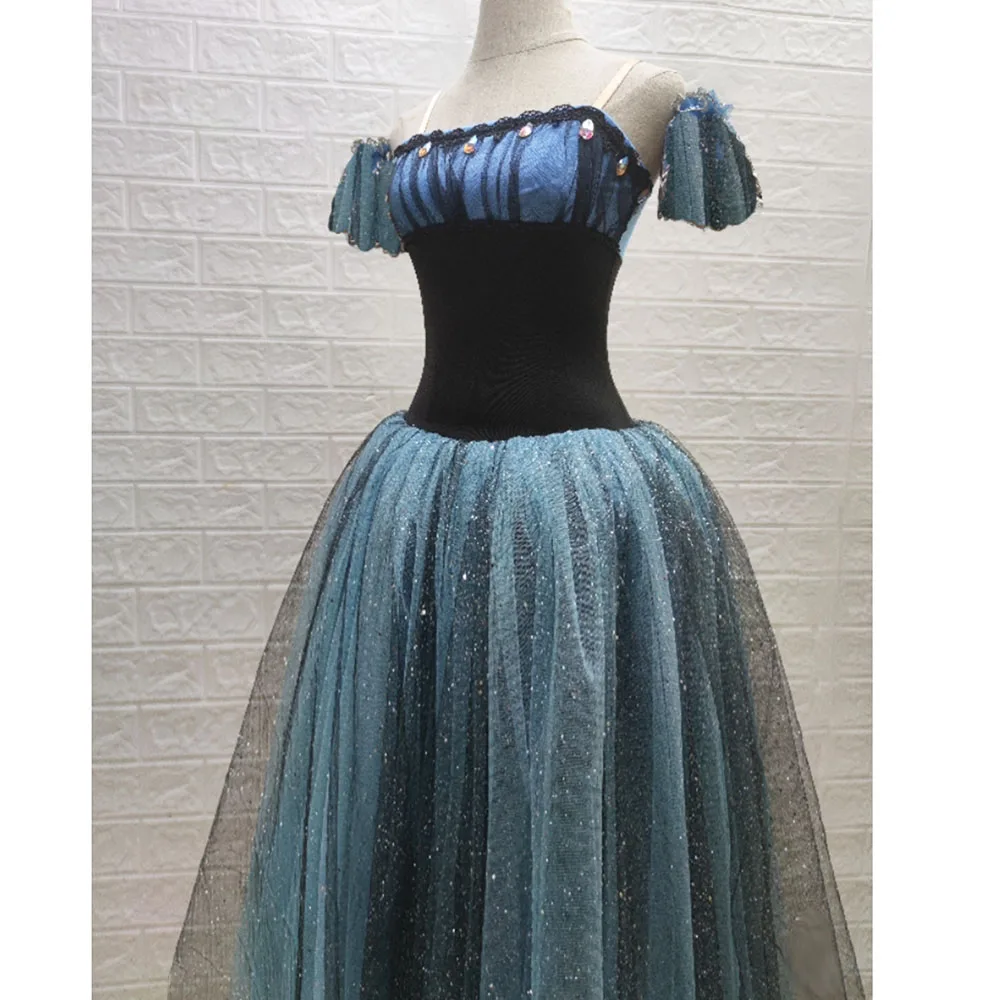 Vestito Da Balletto Fata Foresta Romantica Nera Verde, Costumi Di Balletto Esmeralda Don Quixote