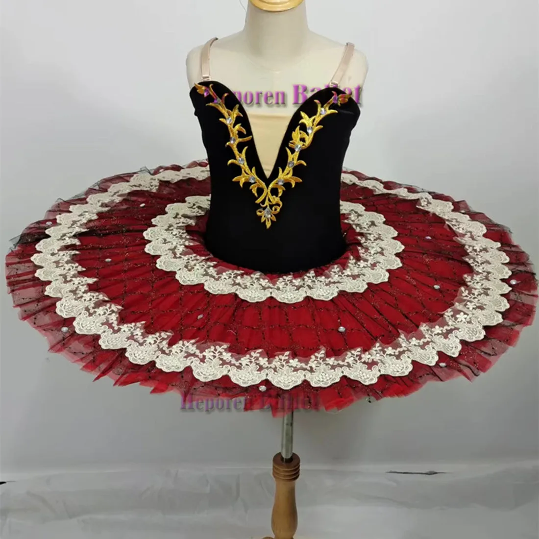 Donna Esmeralda Ballet Performance Dress Girls Red And Black Ballet Tutu Garza Gonna Gonfia Per Don Quixote