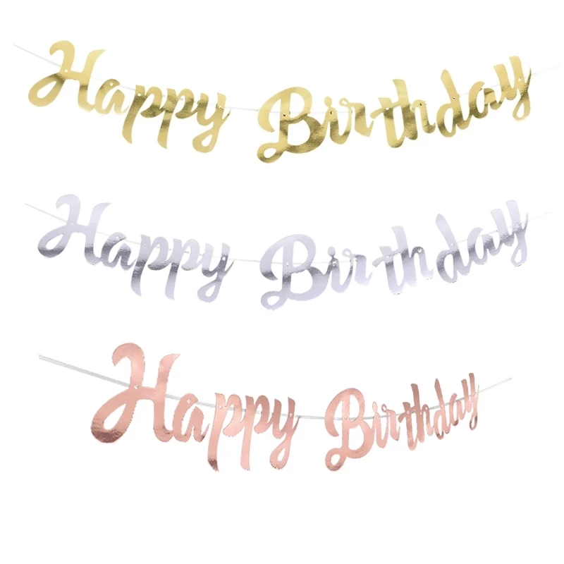 Buon Compleanno Banner Bandiera Banner Zigolo Carta Festa Di Compleanno Appeso Ghirlanda Banner Baby Shower Decorazione Festa Fai Da Te Decorat