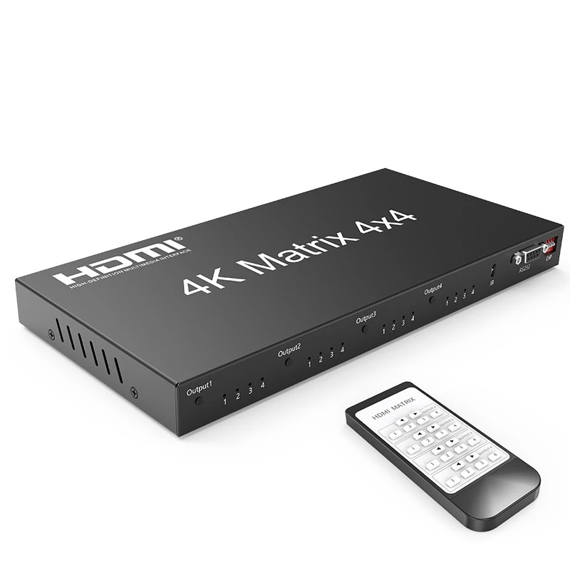 4K 60Hz Hdmi Matrix 4X4 Hdmi 2.0 Matrix Switcher 2X4 4X2 4X4 Video Switch Splitter Converter 4X4 Matrix Con Rs232 Edid Hdcp 2.2