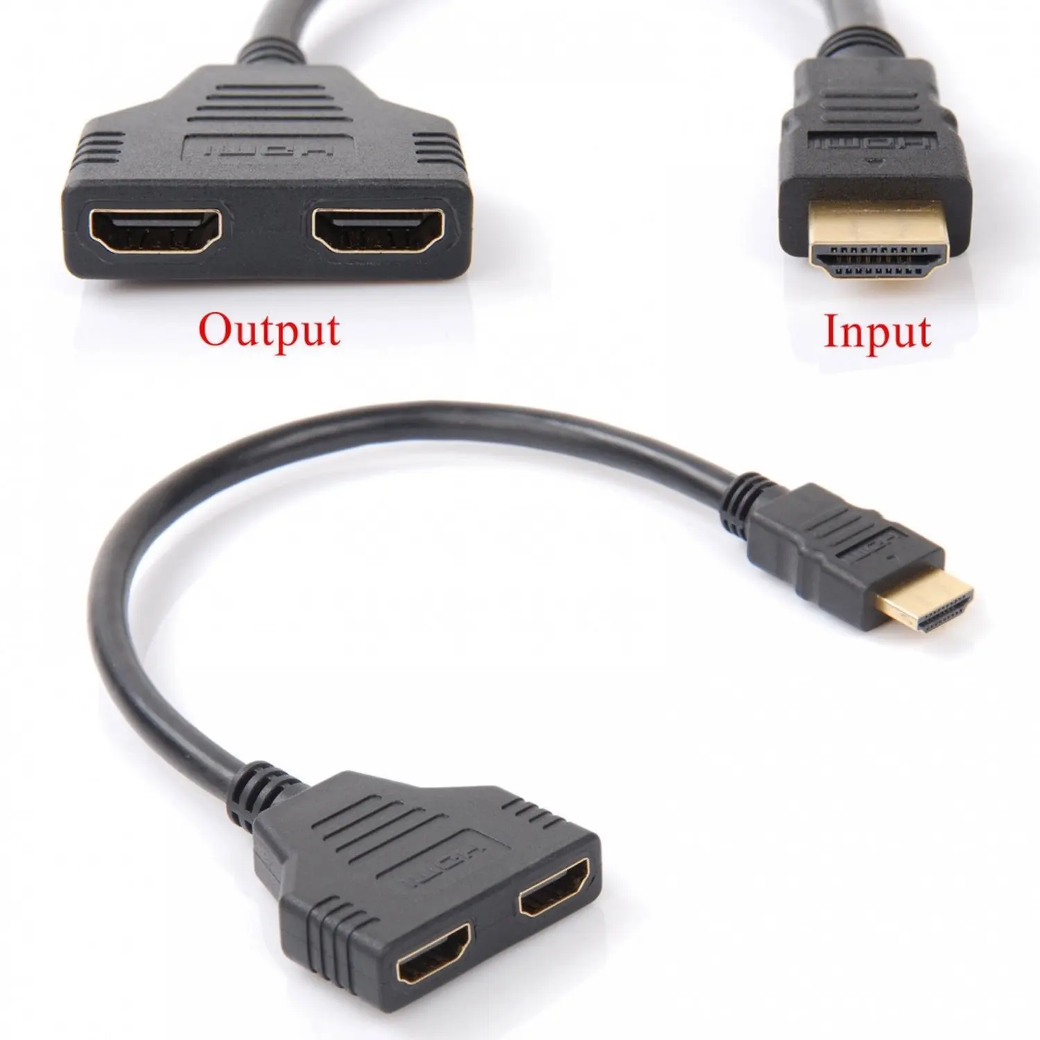 Hdmi Maschio A 2 Uscite Hdmi Femmina Femmina 2 Uscite Adattatore Hdmi 1 Cavo Splitter
