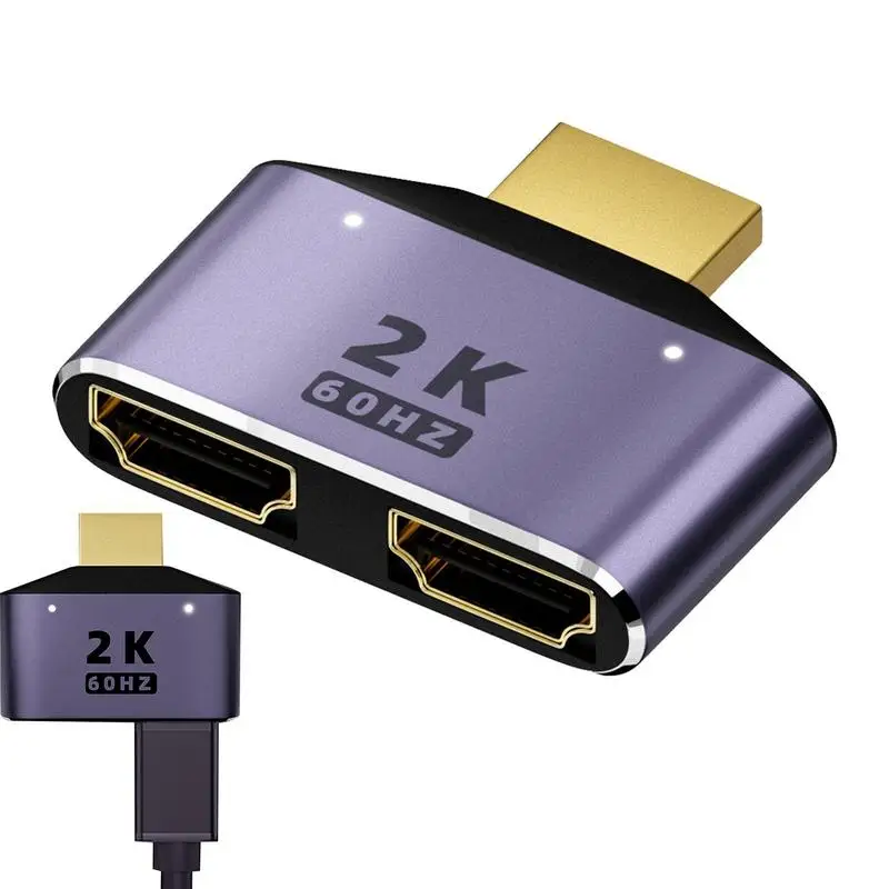 Hdmito Dual Hdmiadapter Hd 2K Adattatore Per Monitor Splitter A Doppia Uscita Da 1 A 2 Hdmimale A Due Splitter Adattatore Hdmifemmina