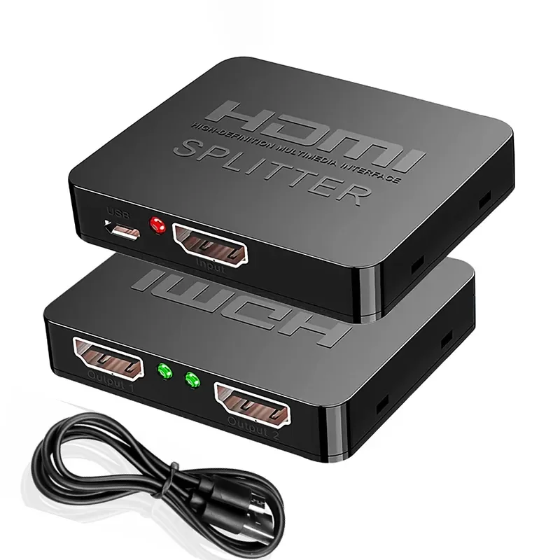 4K Hdmi Splitter 1X2 1X4 Hdmi Switch 1 In 2 Out Distributore Video Splitter 1080P Doppio Display Per Tv Pc Laptop Monitor Proiettore