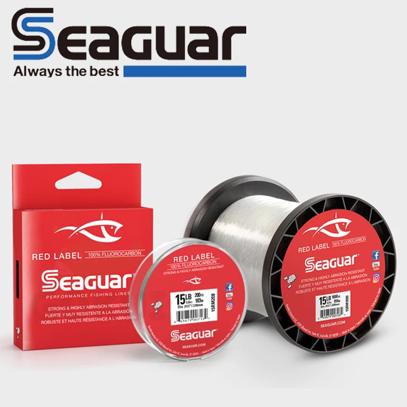 Seaguar Red Label Fluorocarbon 100% Japan Original Shock Leader Lenza Fluorocarbon Leader Line Monofilamento Carp Wire