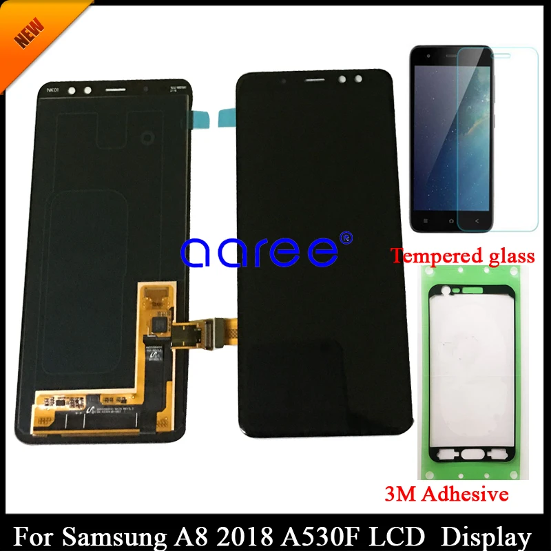 Super Amoled Testato Al 100% Per Samsung A8 2018 A530 Lcd Per Samsung A530 A530F A530D Display Lcd Touch Digitizer Assembly