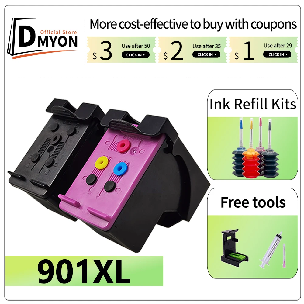 901Xl Cartuccia Compatibile 901 Hp Per Hp 901 Per Hp Officejet J4500 J4524 J4535 4550 J4580 J4585 J4624 J4640 J4660 J4680 Stampante