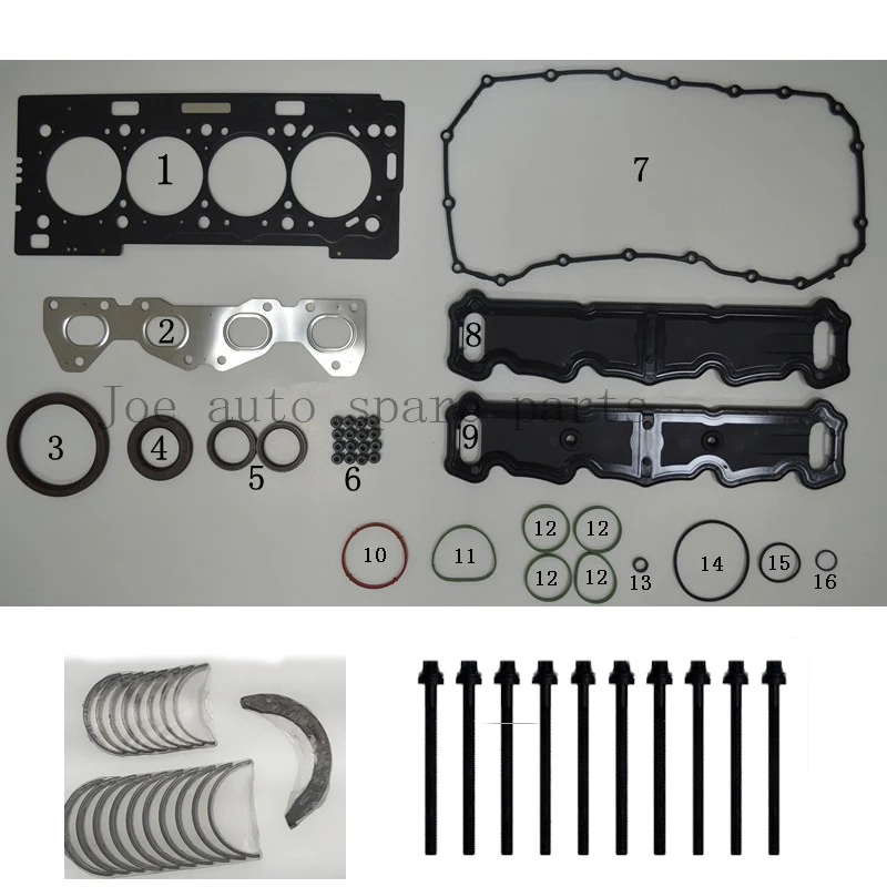 Tu5Jp4 Tu5Jp4B N6A Nfr Nfu Engine Full Gasket Bolt Bearing Kit For Peugeot 206 207 308 Grand Paid Citroen C4 Berlingo 1.6L
