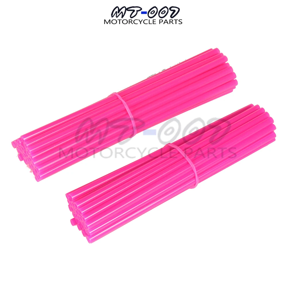 Rosa 36Pcs Moto Dirt Bike Wheel Rim Spoke Pelli Coperture Wrap Protector Spedizione Gratuita