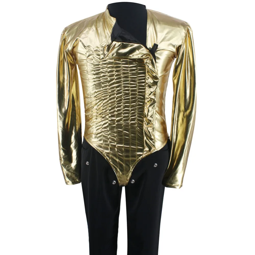 Mj Hot Michael Jackson Classic Bad Jam Pericoloso D'Oro Tuta Costume Giacca Pantaloni Per Le Prestazioni Di Raccolta 1990 S