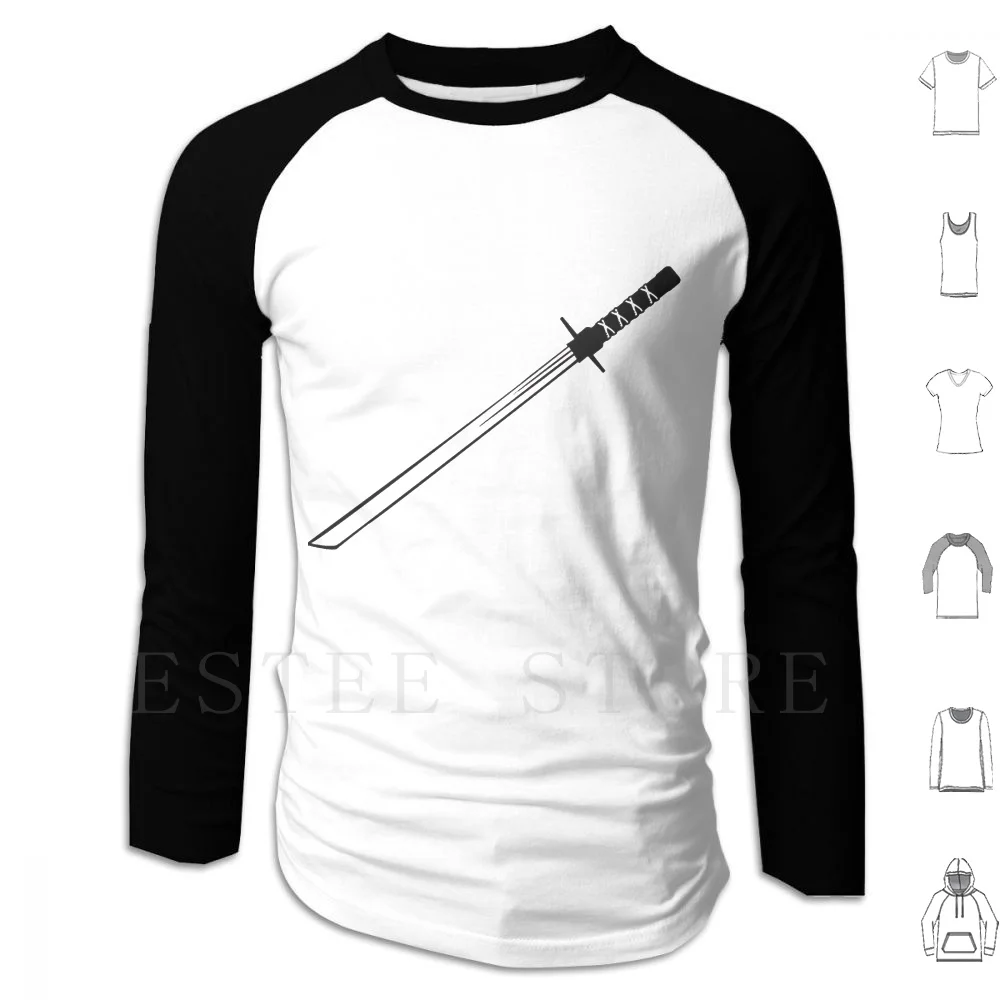 Katana Sword Felpa Con Cappuccio Manica Lunga Jack Yoshi Demon Aku Katana Sword Ghost Tsushima