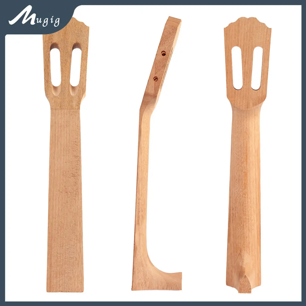 Mugig Classico Mogano 26 Pollici Tenore Ukulele Collo Koa Forma Di Onda Testa Parti Ukulele