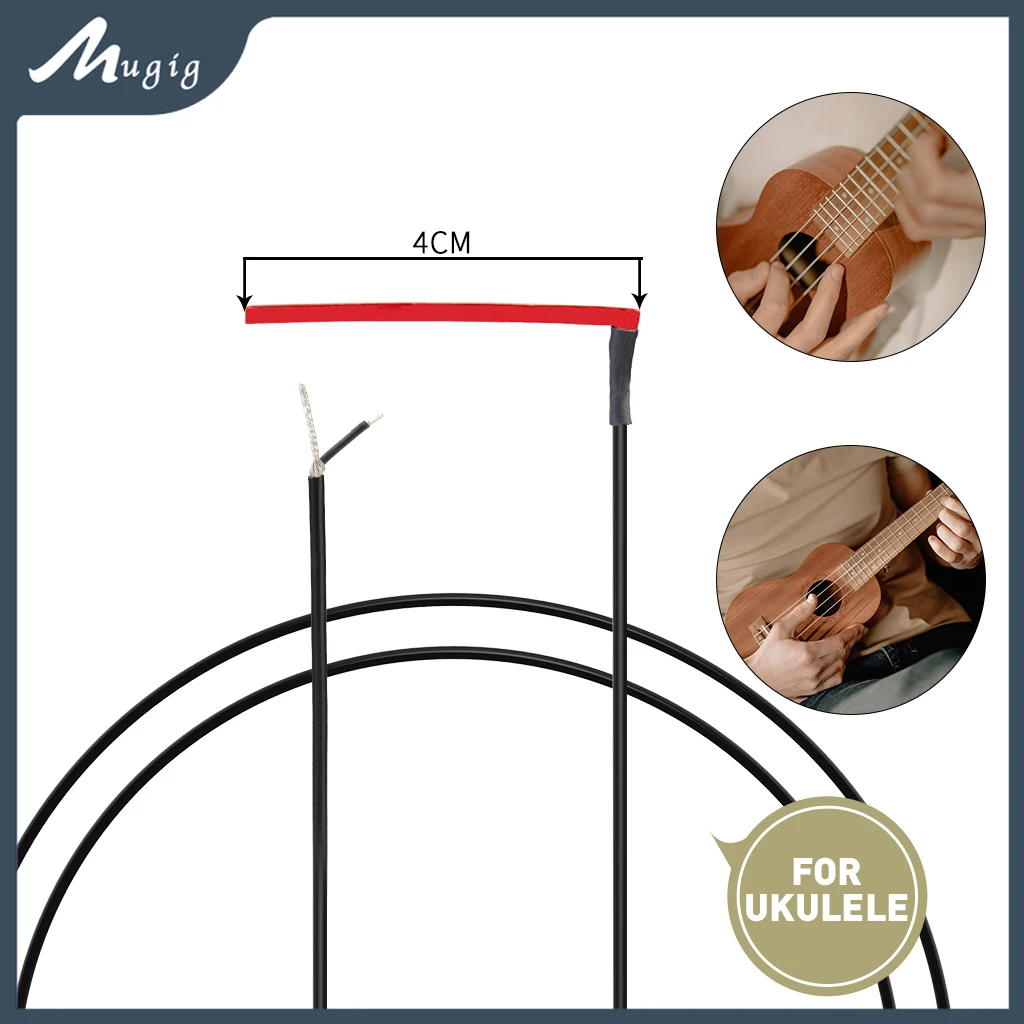 Mugig 5Pcs 4 String Ukulele Sotto La Sella Equalizzatore Piezoelettrico Pickup Rosso Piezo Per Soprano Tenore Baritone Ukulele