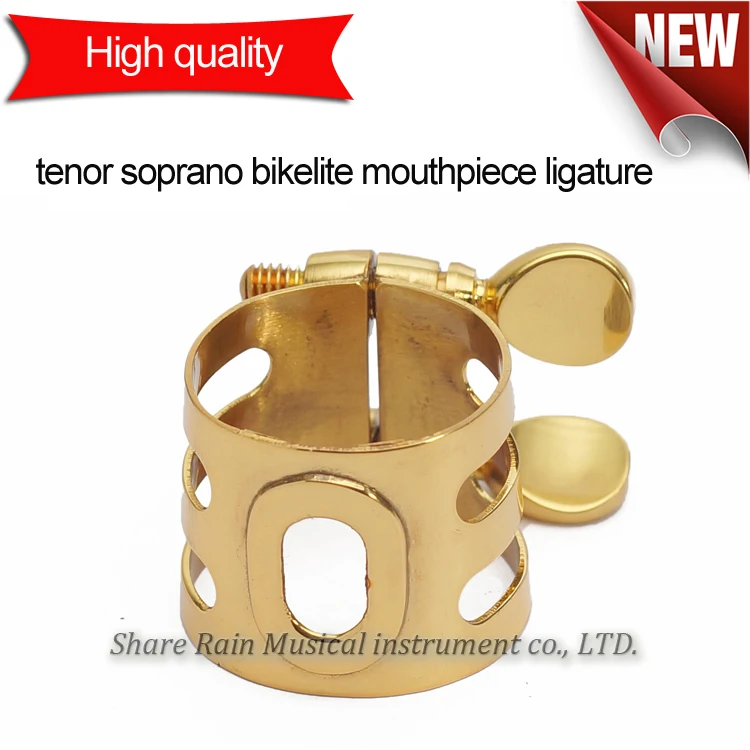 Wood Stone Design Principle Soprano  Tenor Alto Hard Rubber Bakelite Mouthpiece Metal Ligature