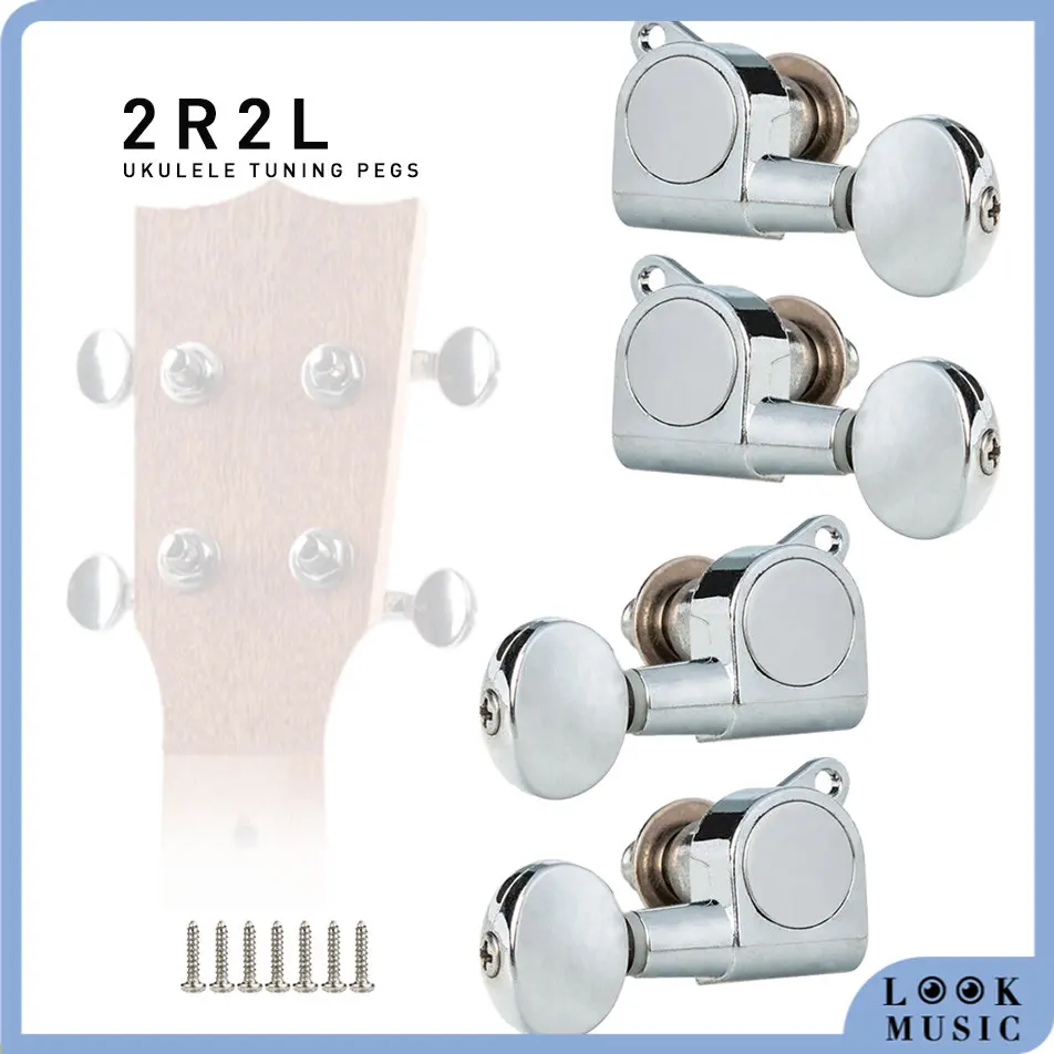 Look Assortiti Ukulele Tuning Pioli Strings Tuner 4 String Guitar Machine Heads Parti Di Ukulele Soprano Concert Tenore Ukulele 2 L2R