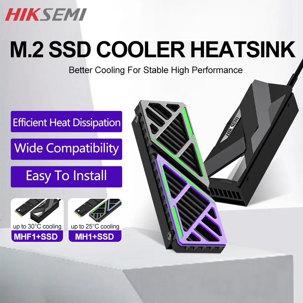 Hiksemi M.2 Dissipatore Di Calore Nvme Dissipatore Di Calore M2 2280 Ssd Hard Disk Dissipatore Di Calore Con Pad Termico Per Pcie Sata Pc Thermal Radi
