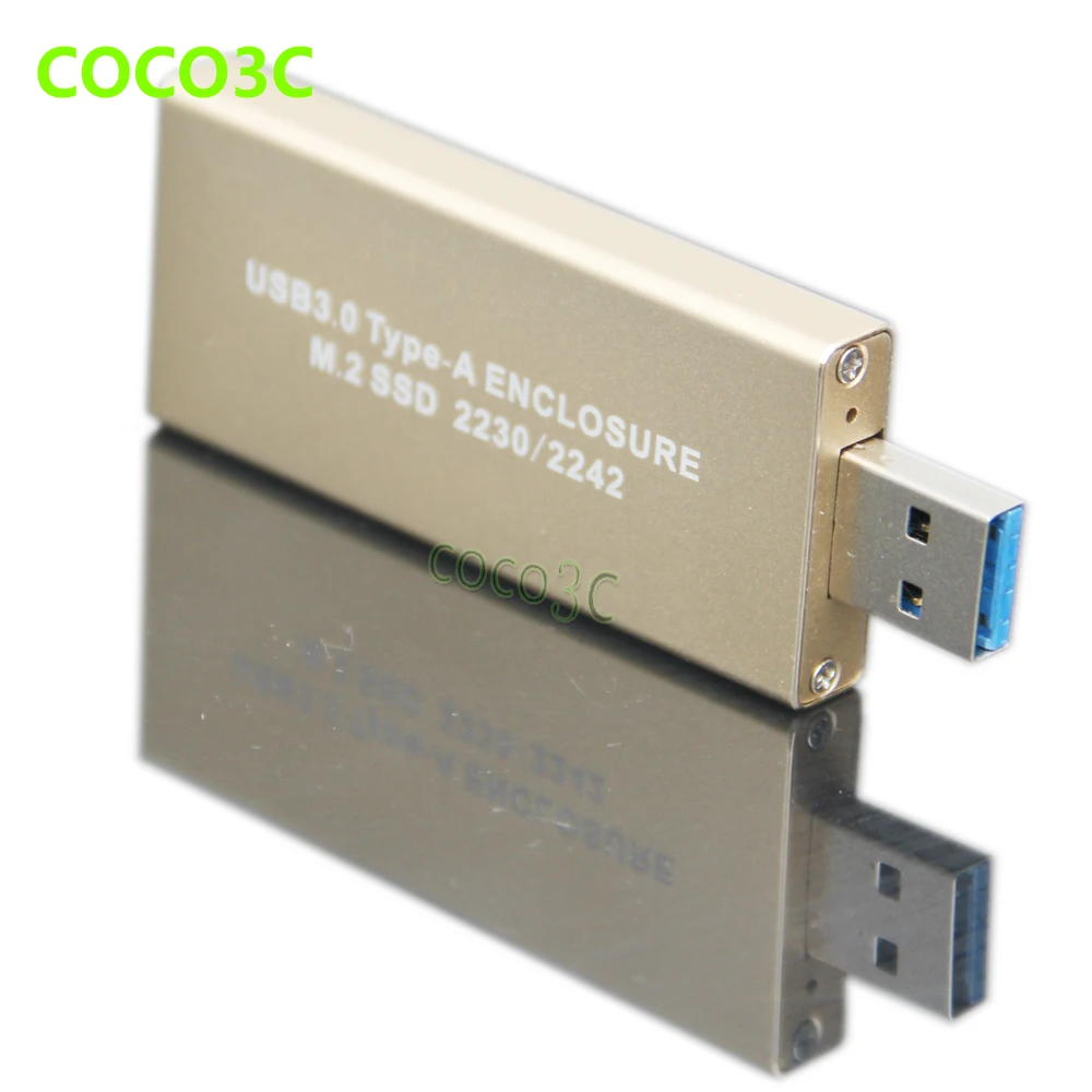 Usb 3.0 A M.2 Sata Ssd Enclosure Usb3.0 Per Ngff Tasto B, B + M Chiave Adattatore M2 Casella Di Cellulare Per Transcend Mts400 Plextor Px-Px-128M6G-22