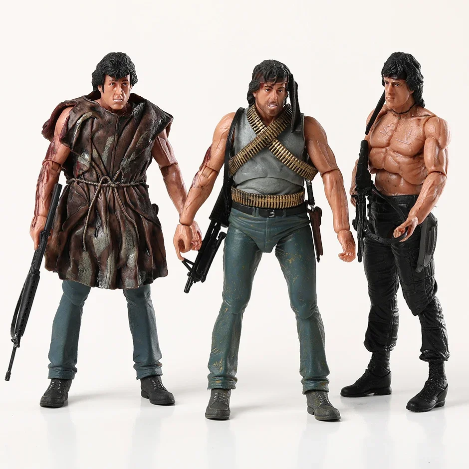 Prima Serie Di Sangue John J. Rambo Neca Action Figure Figurine Collection Toy Gift