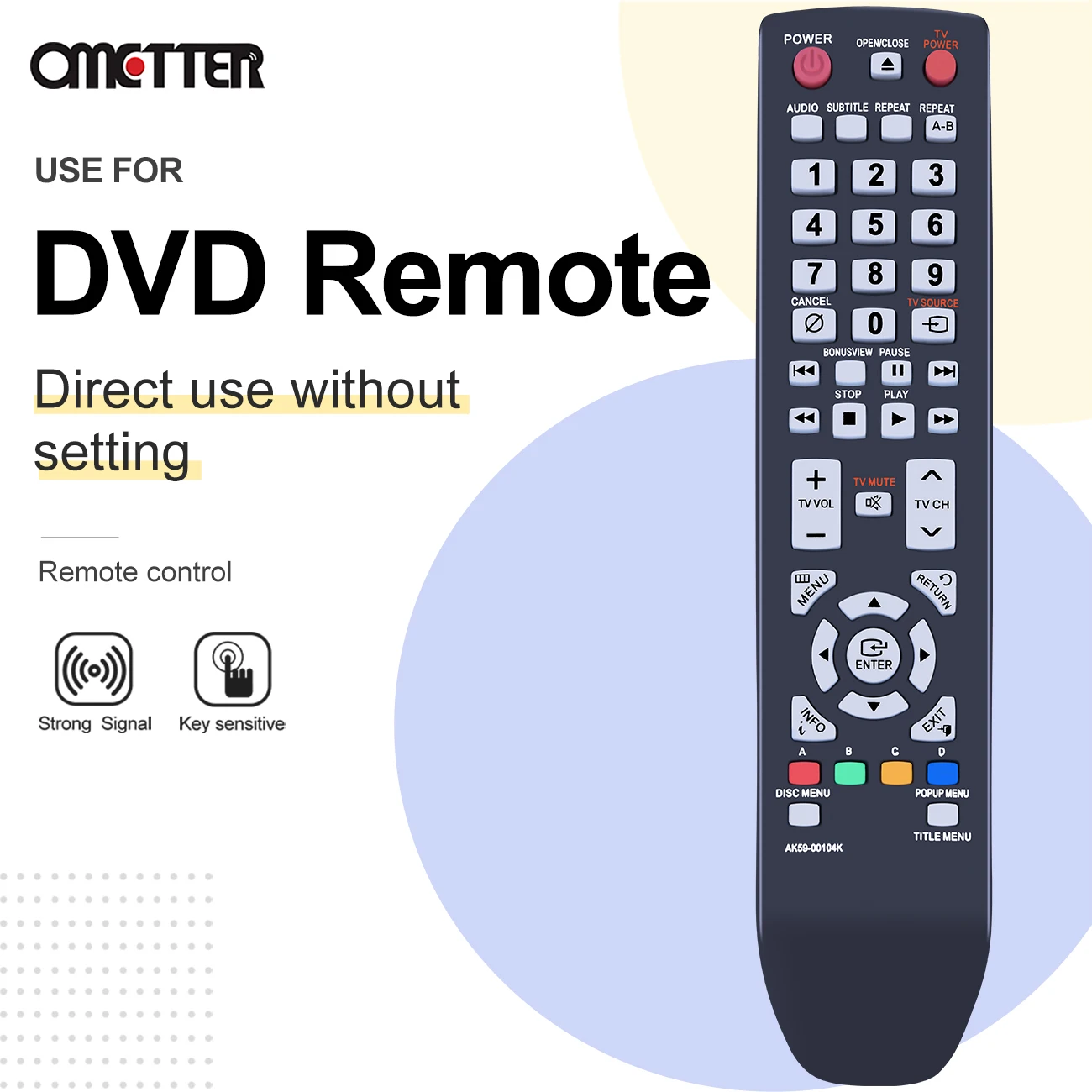 Ak59-00104K Samsung Remote Control Bd Bluray Disc Lettore Dvd Bd-P1620 Bd-P1620A Bd-P1580 Bd-P1600 Bd-P1600A Bd-P3600 Bd-P3600A