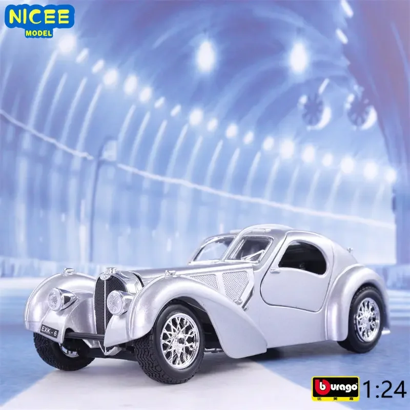 Bburago 1:24 1936 Bugatti Atlantic Vintage Car High Simulation Alloy Diecast Metal Toy Car Model Collection Regali Per Bambini B603