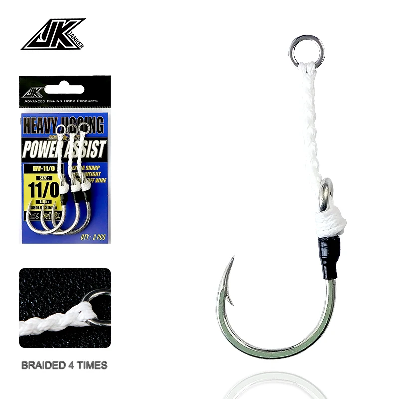 Jk Hv Pesante Assist Pesca In Mare 4X Forte Jig Ganci 32 Strand Pe Linea Di Attrezzature Pescatore Per Big Game Mustad Elementi Di Pesca
