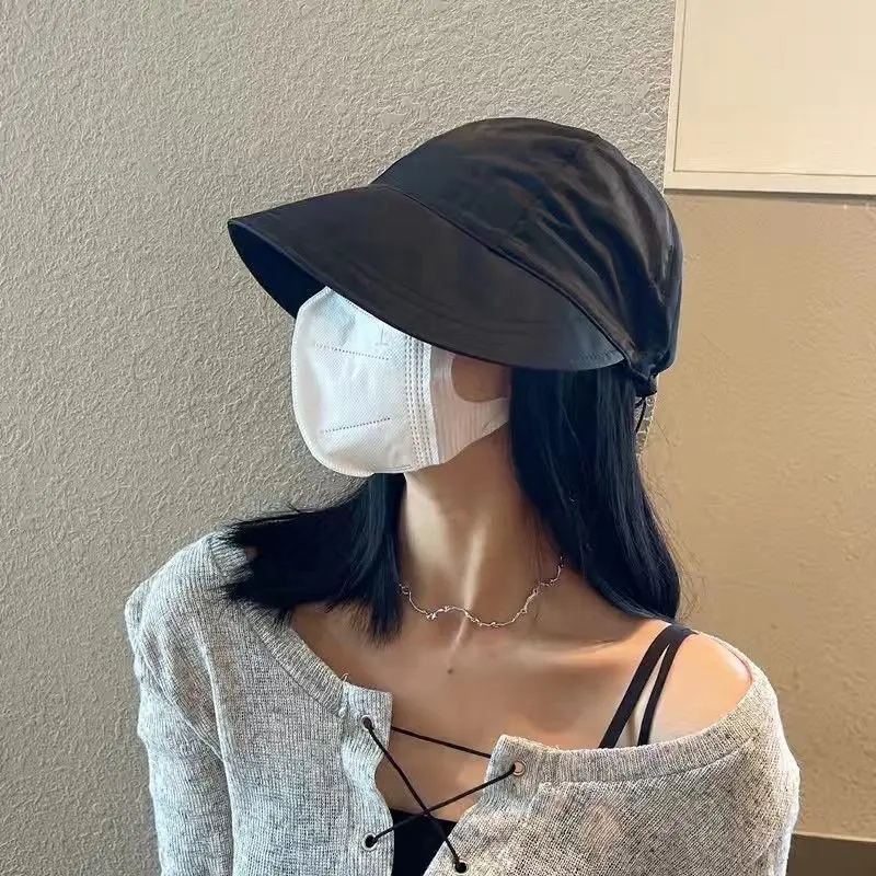 Ladies Summer Hemp Bucket Hat Sunscreen Hat Beach Outdoor Panama Foldable Sun Hat Breathable Fisherman Hat