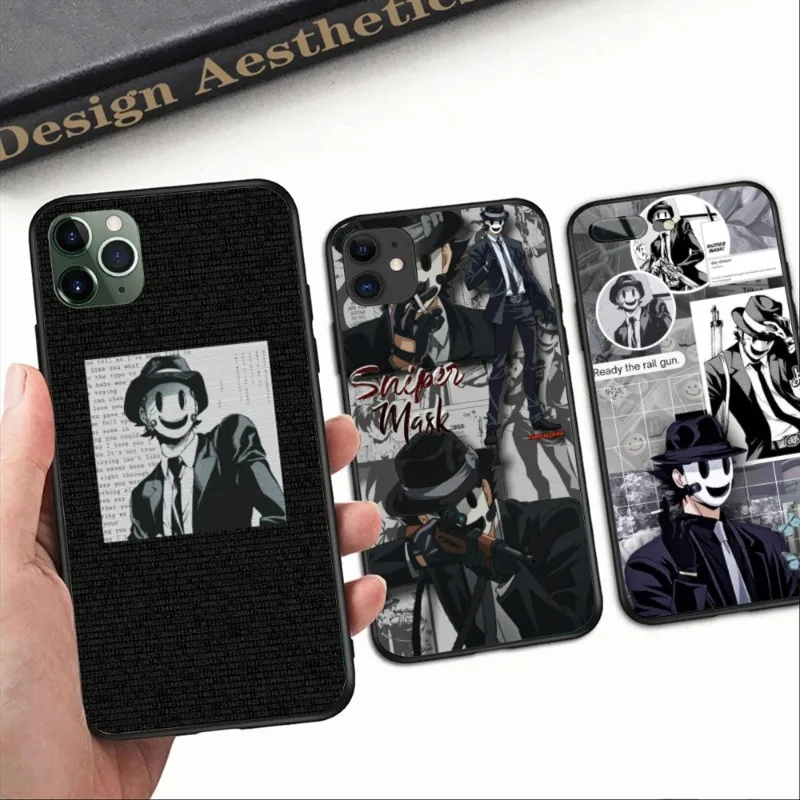Sniper Mask Yuka Smart Phone Case Per Iphone 15 14 13 12 11 Xs X 8 7 6 Plus Mini Pro Max Se 2022 Cover Morbida Nera Per Telefono Funda