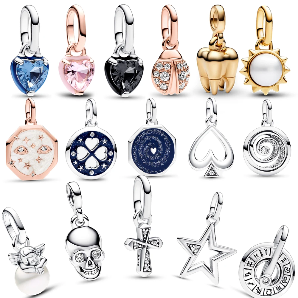 925 Sterling Silver Me Charm Me Tooth Mini Ciondola Fit Originale Pandora Me Bracciale Per Le Donne Gioielli Di Moda Regalo Di Perline