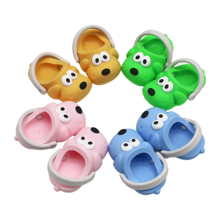 2 Pz/Paia Cute Doll Shoes 3.6Cm Cartoon Dog Mini Shoes Per Pullip Licca Lati Dolls Portachiavi Accessori Giocattoli