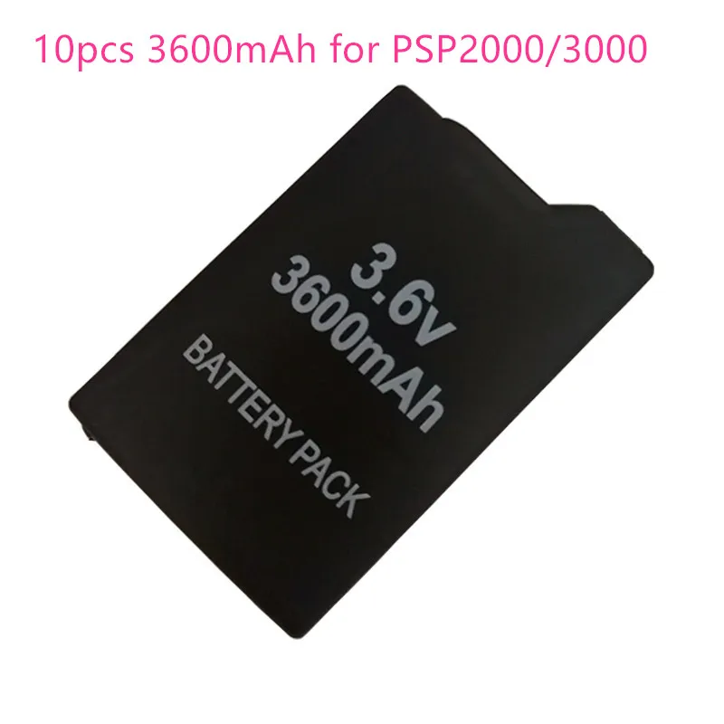 New 10Pcs 3.6V 3600Mah Lithium Battery Pack For Sony Psp2000 Psp3000 Psp-S360 Playstation Portable Gamepad Rechargeable Cells