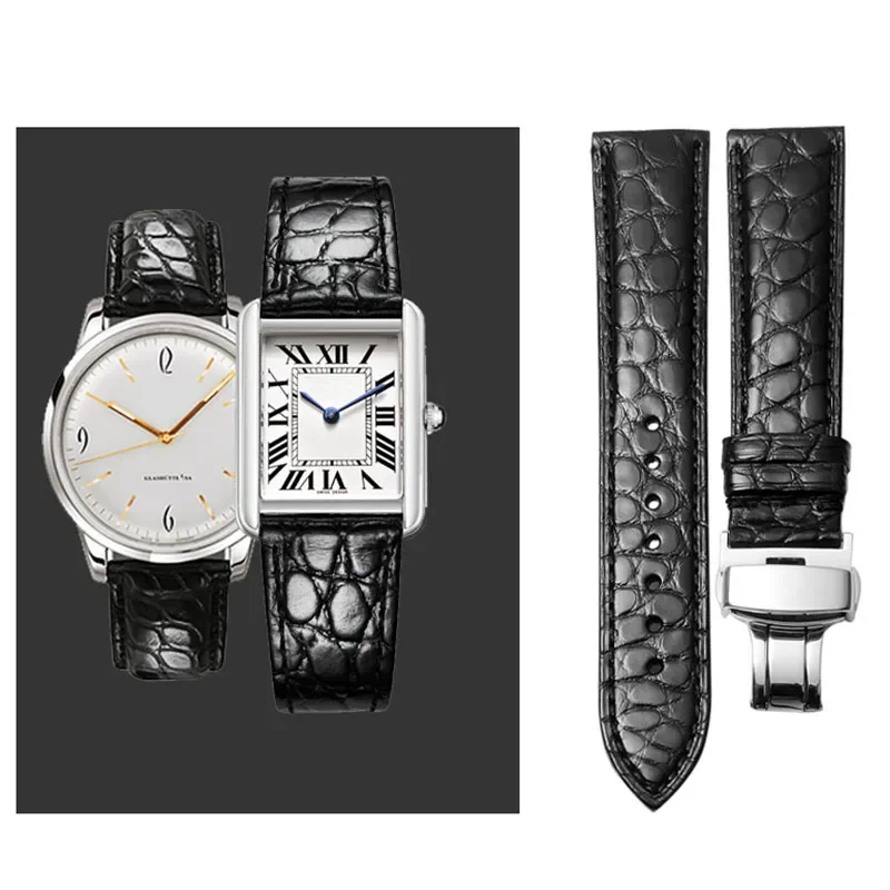 Cinturino Per Orologio In Vera Pelle Di Coccodrillo Di Alta Qualità Per Uomo E Donna Per Cartier Casio Mido Omega Rolex Longines Cinturino 20Mm