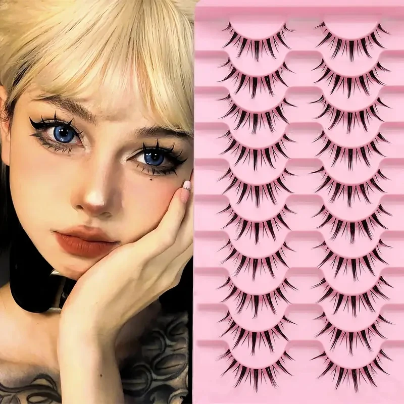 Manga Lashes 5/10 Paia Di Ciglia Naturali Ciglia Finte Little Devil Lashes Anime Lashes Full Strip Lashes Band Ciglia Trucco