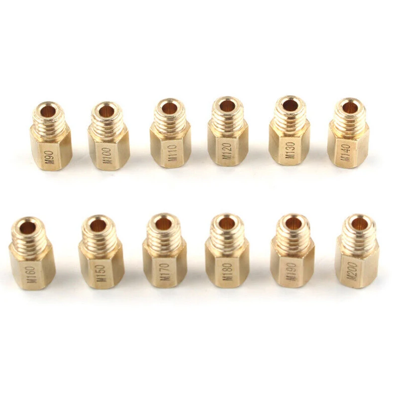 12 Pz/Set Set Di Ugelli Per Getti Principali Del Carburatore Adatto Per Mikuni Vm Tm Tmx Tm24-8001 Tm32-1 Tm34-2 Tm36-2 Tm38-101 Tm38-5 Tm38-85