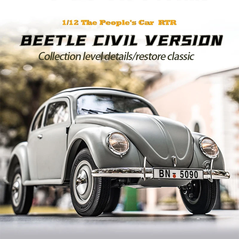 Fms 1/12 Beetle Civilian Painted Car Model Vintage Like Real Car Model Electric 4Wd Remote Control Rc Climbing Car Boy Toy Gift