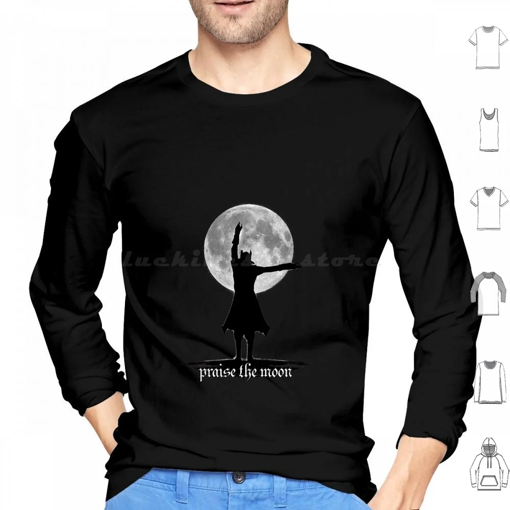 Elogio La Luna Felpa Con Cappuccio In Cotone Manica Lunga Elogio A Base Di Sangue Elogio La Luna Luna Videogiochi Da Software Gaming