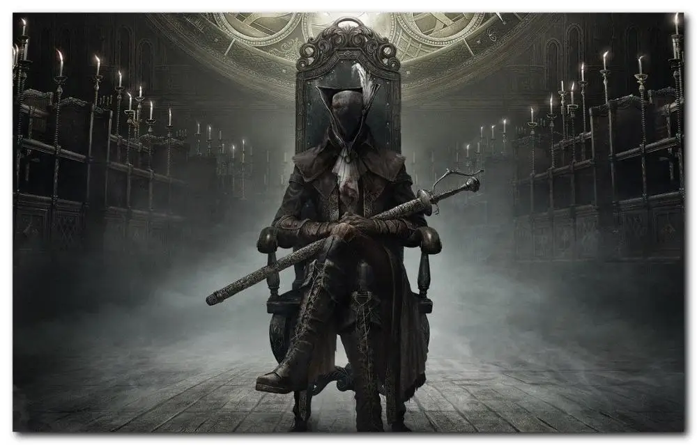 New Bloodborne The Old Hunte Silk Poster Wall Sticker Decorazione Regalo