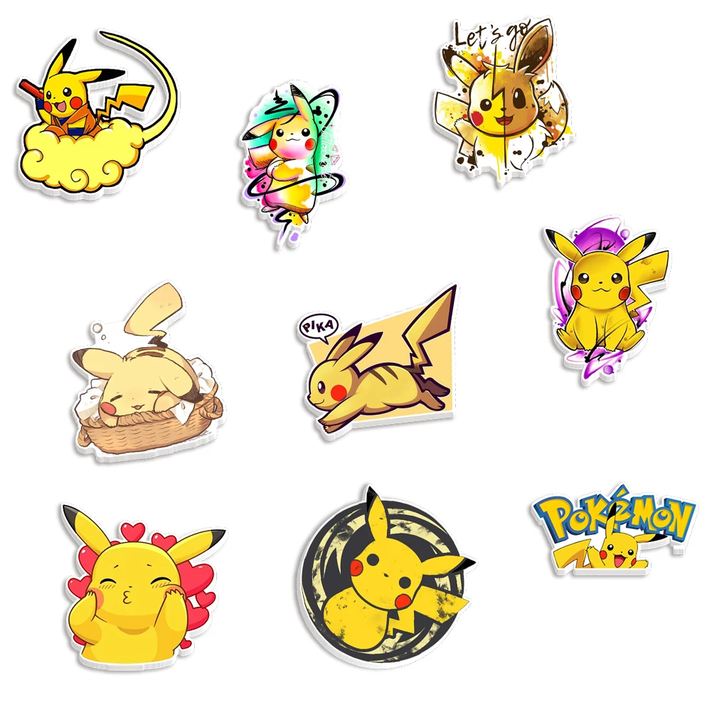 Pikachu Pokemon Set Resina Planare Flatback 9 Pz/Set O 10 Pz/Lotto Per Centro Fiocco Fai Da Te