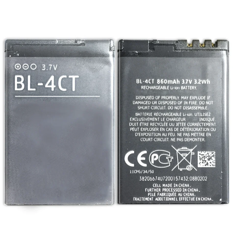Bl-4Ct Bl4Ct Bl 4Ct Batteria Ricaricabile Al Litio Per Nokia 5630 5300Xm 6730C 7212C 7210C 7310C 7230 X3-00 2720F 6702S