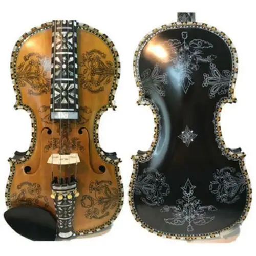 Fatto A Mano Norvegese Violino Nero 4/4 Violino Hardanger Fiddle, Un Suono Potente