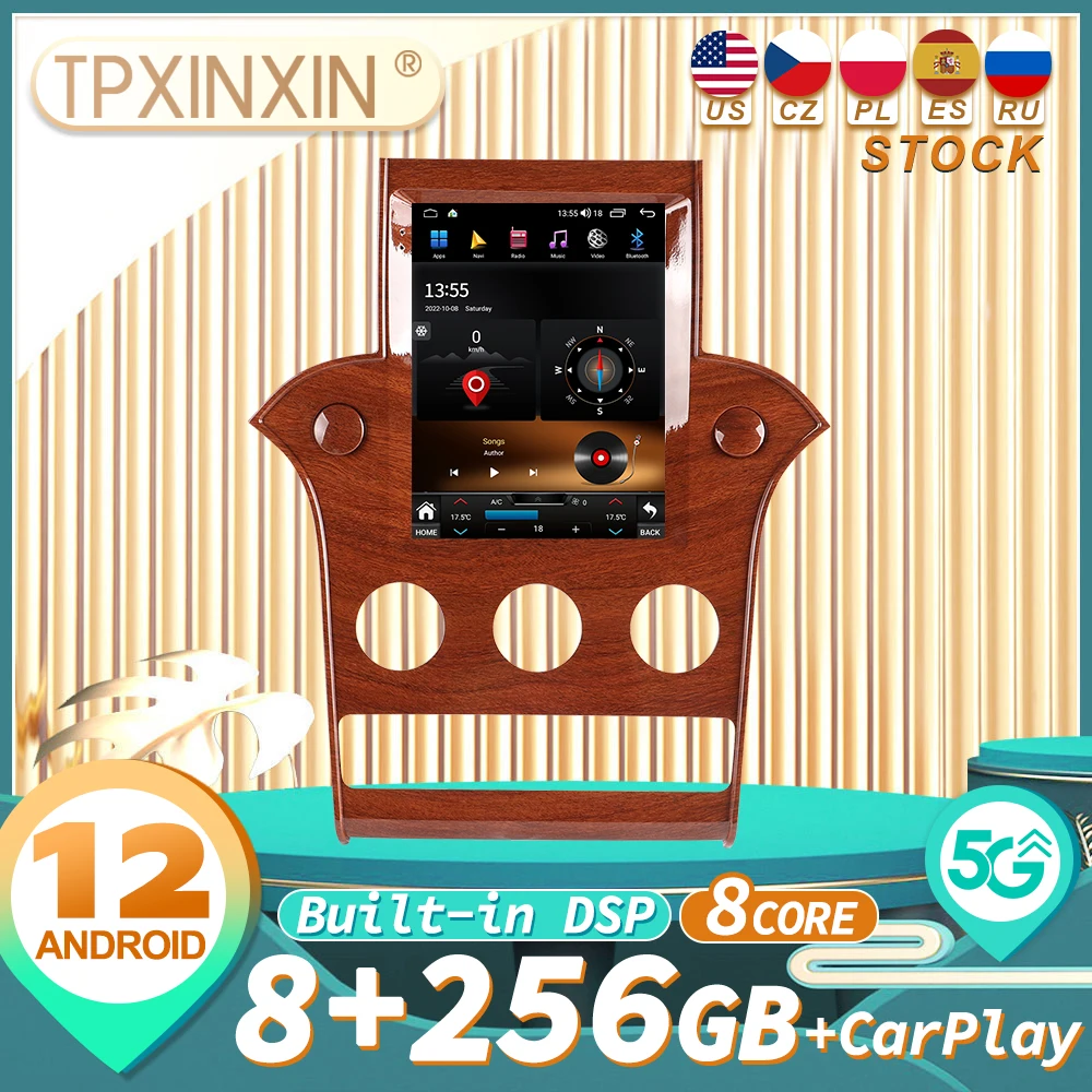 Per Bentley Mulsanne 2011-2019 (Colore Legno Pesca) Tesla Style Audio 2 Din Ricevitore Android Tesla Style Auto Multimedia Dvdplayer