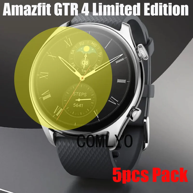 Pellicola Morbida Da 5 Pezzi Per Amazfit Gtr 4 Pellicola Salvaschermo In Edizione Limitata Tpu Hydrogel Unthin Hd Pellicole Antigraffio