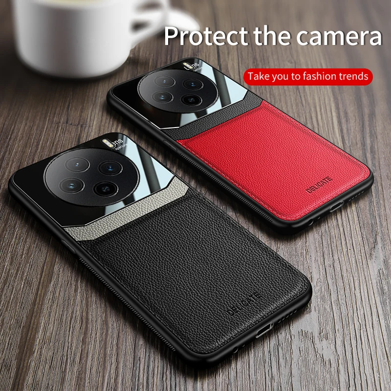 Per Vivo X100 Pro Custodia In Pelle Magnetica Vivo X100/Vivo X100 Pro Cover Posteriore Funda Con Protezione Per Fotocamera Vivo X100 Valigia Posterior